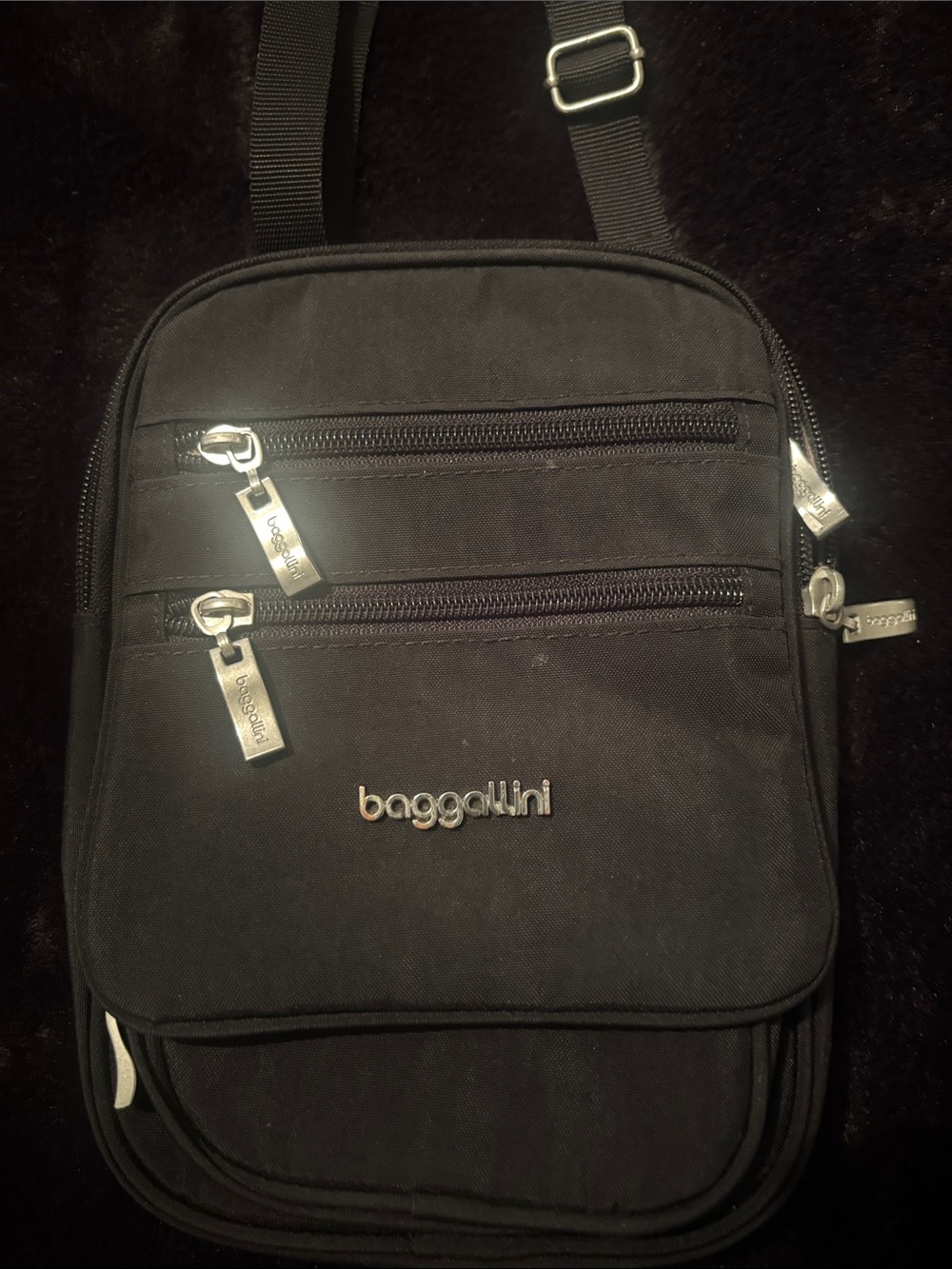 Baggallini Black Compact Crossbody Organizer